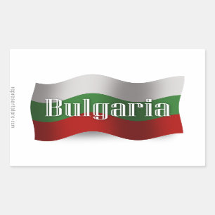 Bulgaria Waving Flag Rectangular Sticker