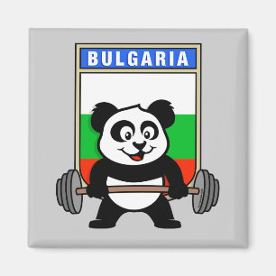 Bulgaria Weightlifting Panda Magnet