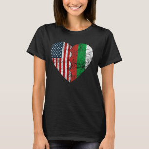 Bulgarian American Flag Heart United States Bulgar T-Shirt