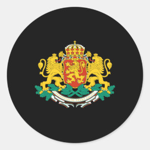 Bulgarian coat of arms classic round sticker