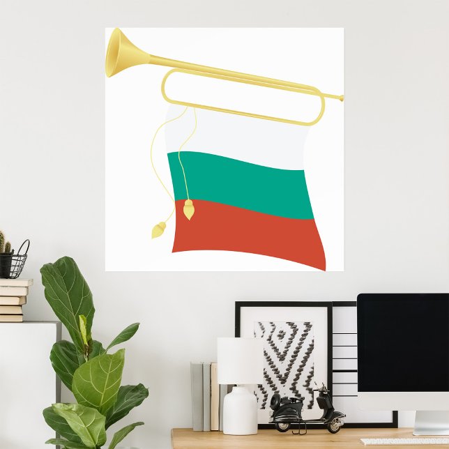 Bulgarian Flag And Bugle Poster (Creator Uploaded)