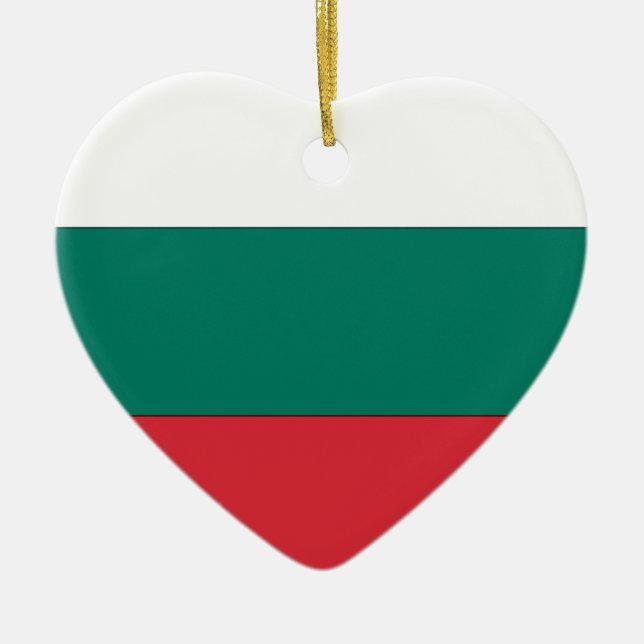 Bulgarian Flag Ceramic Ornament (Front)