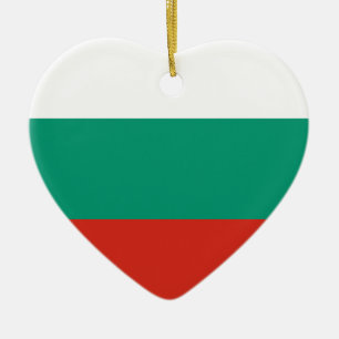Bulgarian Flag Ceramic Tree Decoration
