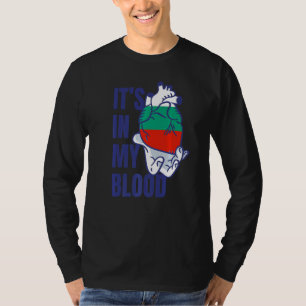 Bulgarian Flag Heart Blood Veins Hand Bulgaria T-Shirt