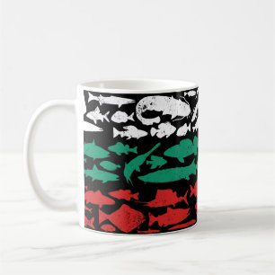 Bulgarian Flag Made of Fish – Fishing Design Coffee Mug