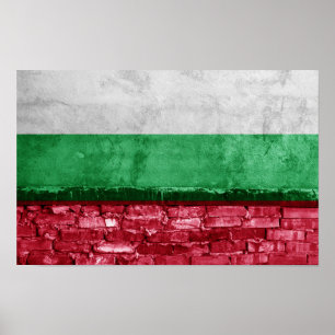 Bulgarian flag wall poster