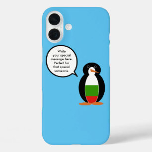 Bulgarian Flag Wildlife Penguin Personalised Gift iPhone 16 Plus Case