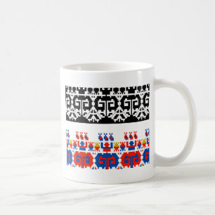 Bulgarian folk art pattern coffee mug