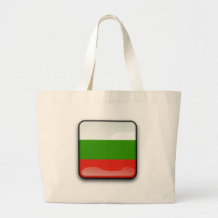 Bulgarian glossy flag large tote bag