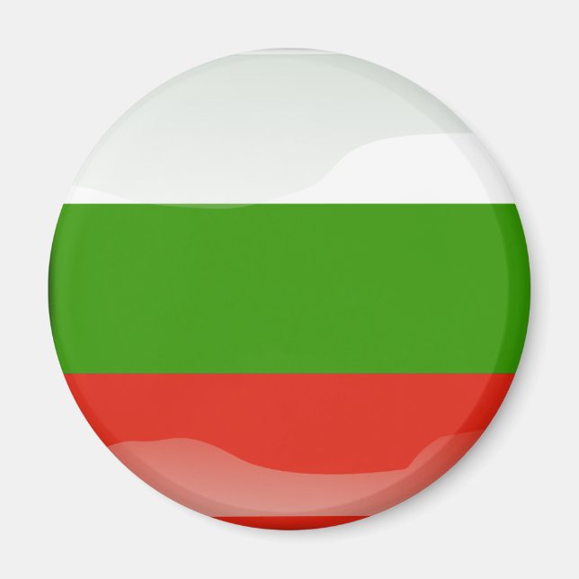 Bulgarian glossy flag magnet (Front)