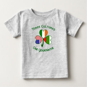 Bulgarian Irish American Shamrock Flag Personalise Baby T-Shirt