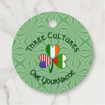 Bulgarian Irish American Shamrock Flag Personalise