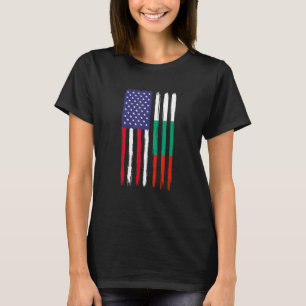 Bulgarian Roots Half American Flag Patriotic Bulga T-Shirt