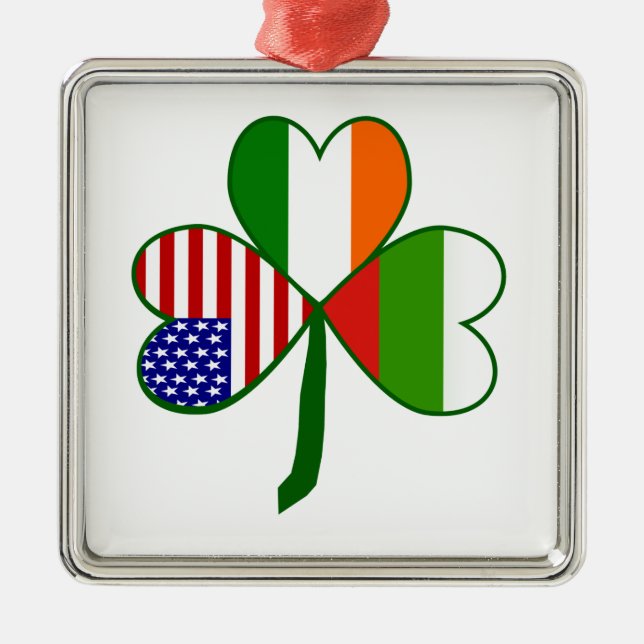 Bulgarian Shamrock Metal Ornament (Front)