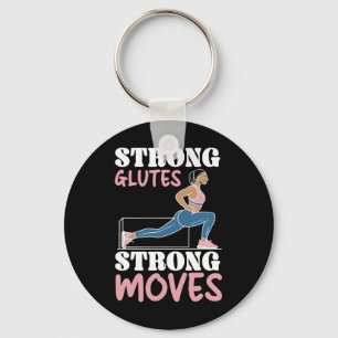 Bulgarian Squat Exercise Bodybuilding Fitness Work Key Ring