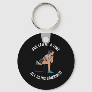 Bulgarian Squat Exercise Bodybuilding Fitness Work Key Ring