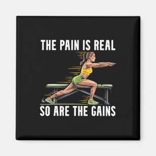 Bulgarian Squat Exercise Bodybuilding Fitness Work Magnet