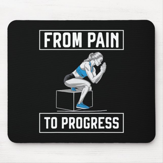 Bulgarian Squat Exercise Bodybuilding Fitness Work Mouse Pad (Front)