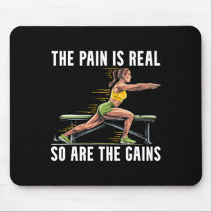 Bulgarian Squat Exercise Bodybuilding Fitness Work Mouse Pad