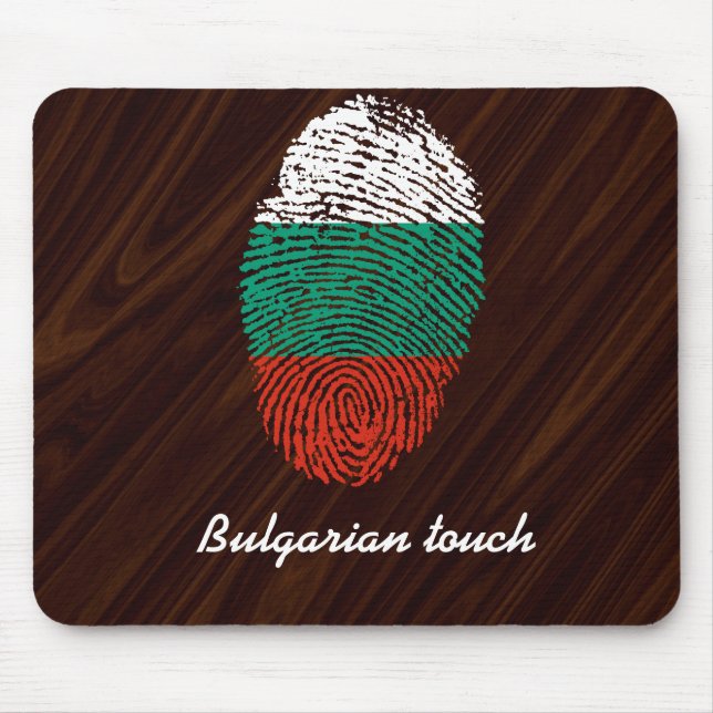 Bulgarian touch fingerprint flag mouse pad (Front)