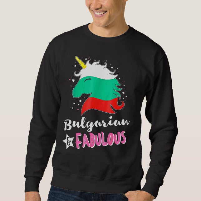 Bulgarian Unicorn Bulgaria Flag Sweatshirt (Front)