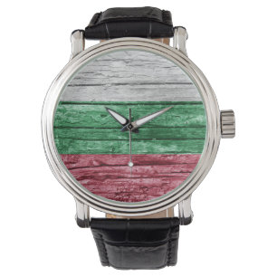 Bulgarian wooden flag watch