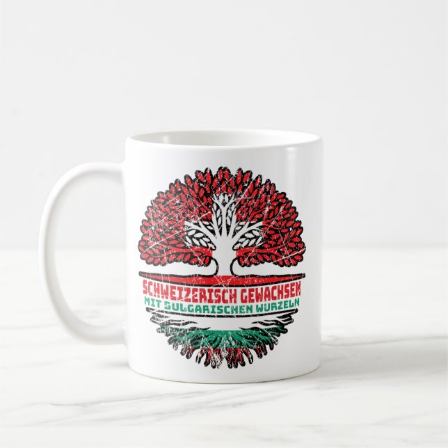 Bulgarien Bulgarisch Schweizer Schweiz Baum Wurzel Coffee Mug (Left)