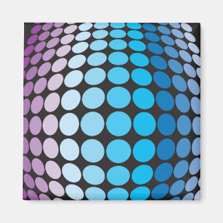 Bulging Blue Dots Pattern Magnet