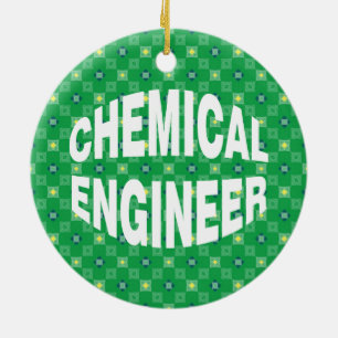 Bulging Chemical Engineer Ceramic Ornament