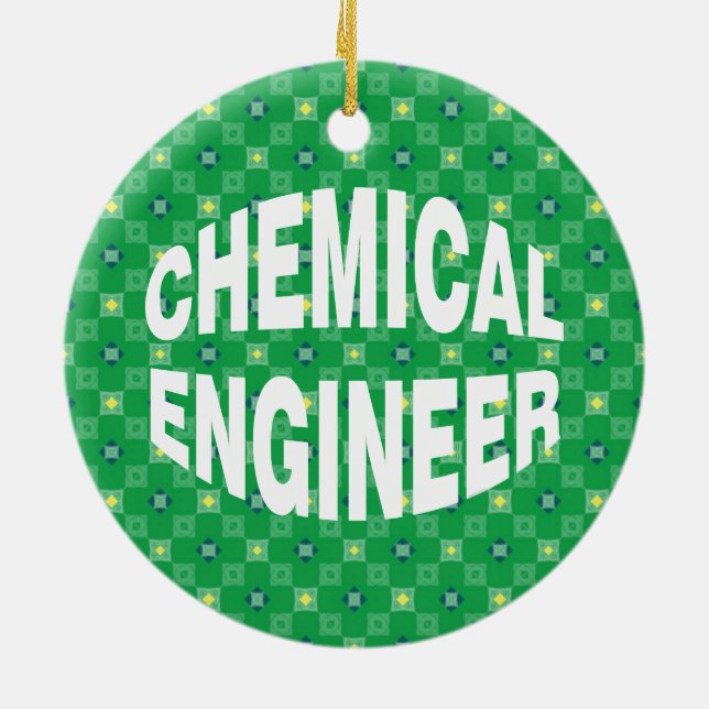 Bulging Chemical Engineer Ceramic Ornament (Back)