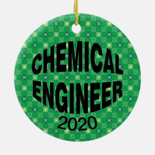 Bulging Chemical Engineer Ceramic Ornament (Back)