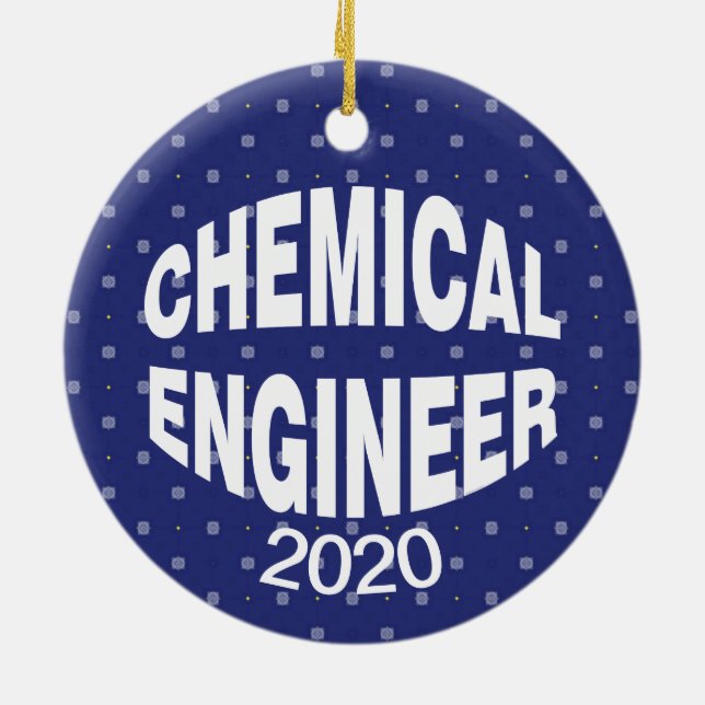 Bulging Chemical Engineer Ceramic Ornament (Back)