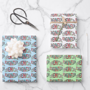 Bulging Chemical Engineer Text Wrapping Paper Sheet