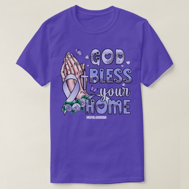 bulimia Awareness god bless faith hope T-Shirt (Design Front)