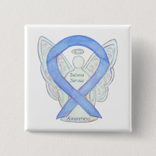 Bulimia Nervosa Awareness Ribbon Angel Custom Pin