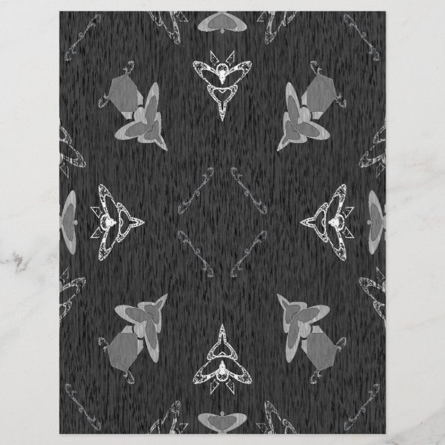 Bulk B&W Flying High Scrapbook Pages (Front)