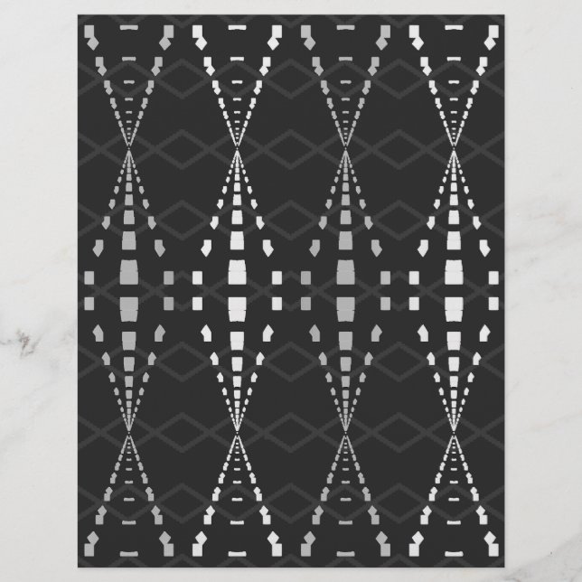 Bulk B&W Ley Lines Scrapbook Pages (Front)