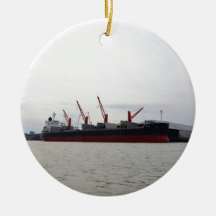 Bulk Carrier Viola Ceramic Tree Decoration