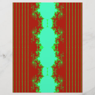 Bulk Christmas Fractal Red and Grn Scrapbook Paper
