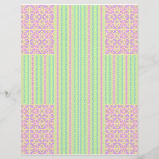 Bulk - Easter Pastel Cross Scrapbook Paper (Front)