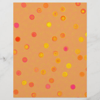 Bulk - Orange Twisty Polka Dot Spiral Scrap Paper