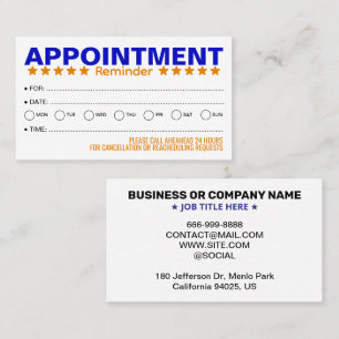 Bulk Patient Appointment Reminder Cards (DATE)