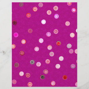 Bulk - Pink Twisty Polka Dot Spiral Scrap Paper