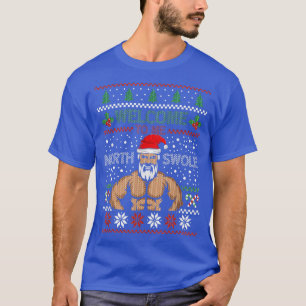 Bulk santa  Bodybuilder Powerlifter Lifting Gym In T-Shirt