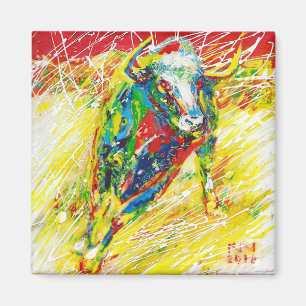 Bull 3 by Natalia KURUCH Magnet