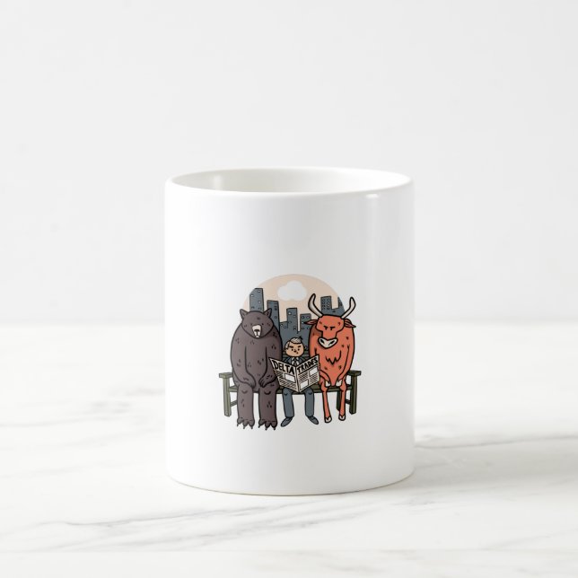 Bull And Bear - Funny Crypto/Stocks Coffee Mug (Center)