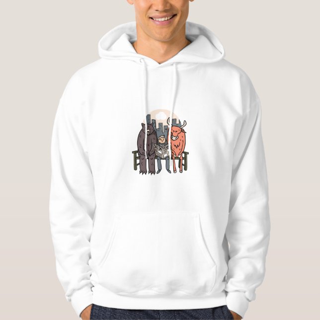 Bull And Bear - Funny Crypto/Stocks Hoodie (Front)