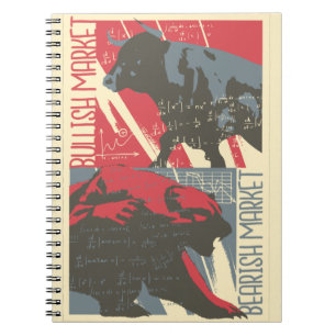 Bull and Bear Market - Day Traders Gift Notebook