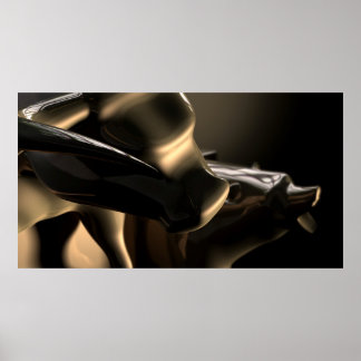 Bull And Bear Market Statues Poster