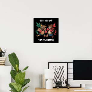 Bull and Bear Personalised Poster